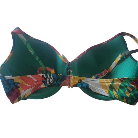 La Vie En Rose Tropical Leaf Print Bikini Swimsuit XXL - Picture 5 of 7